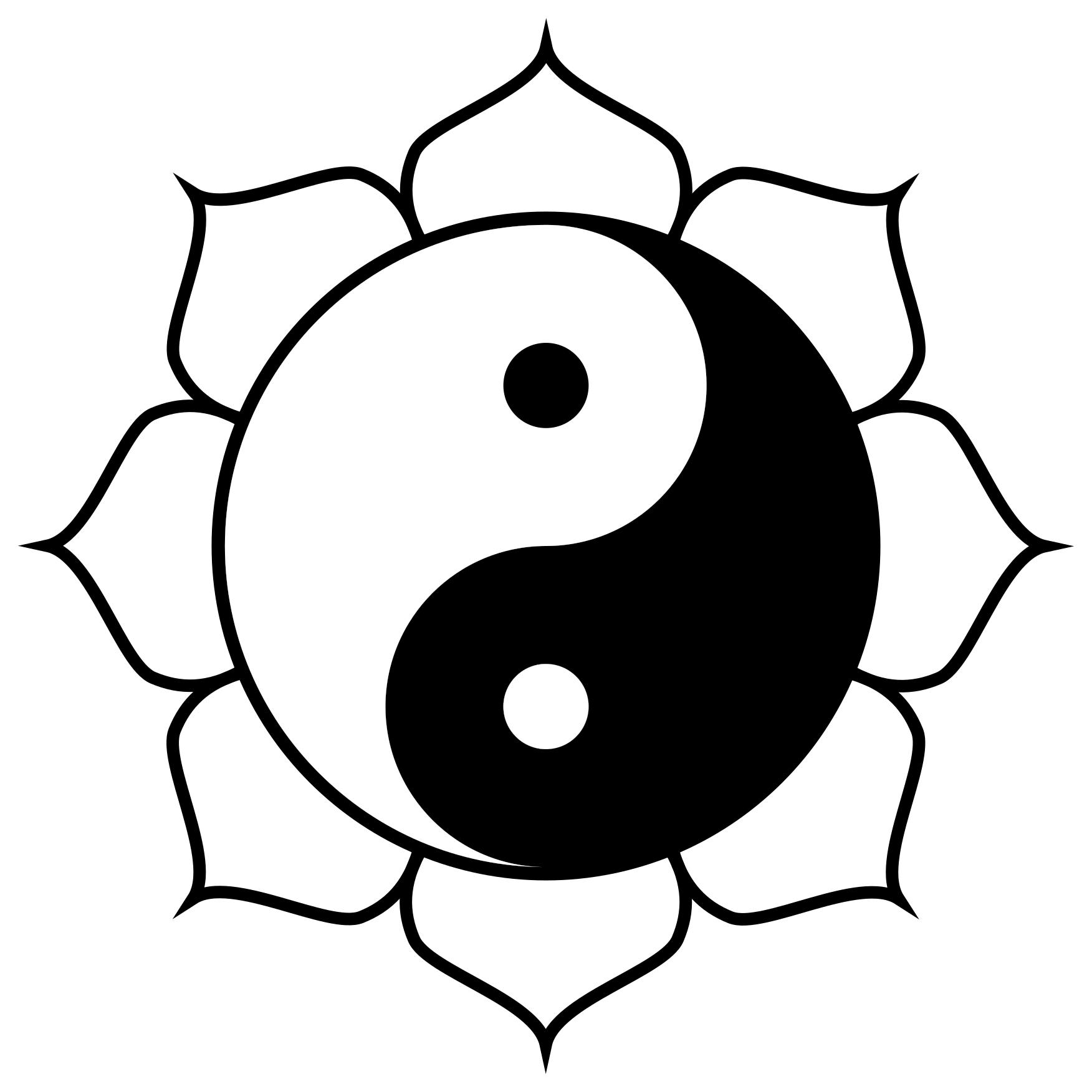 1752x1752 Yin Yang Lotus Clipart