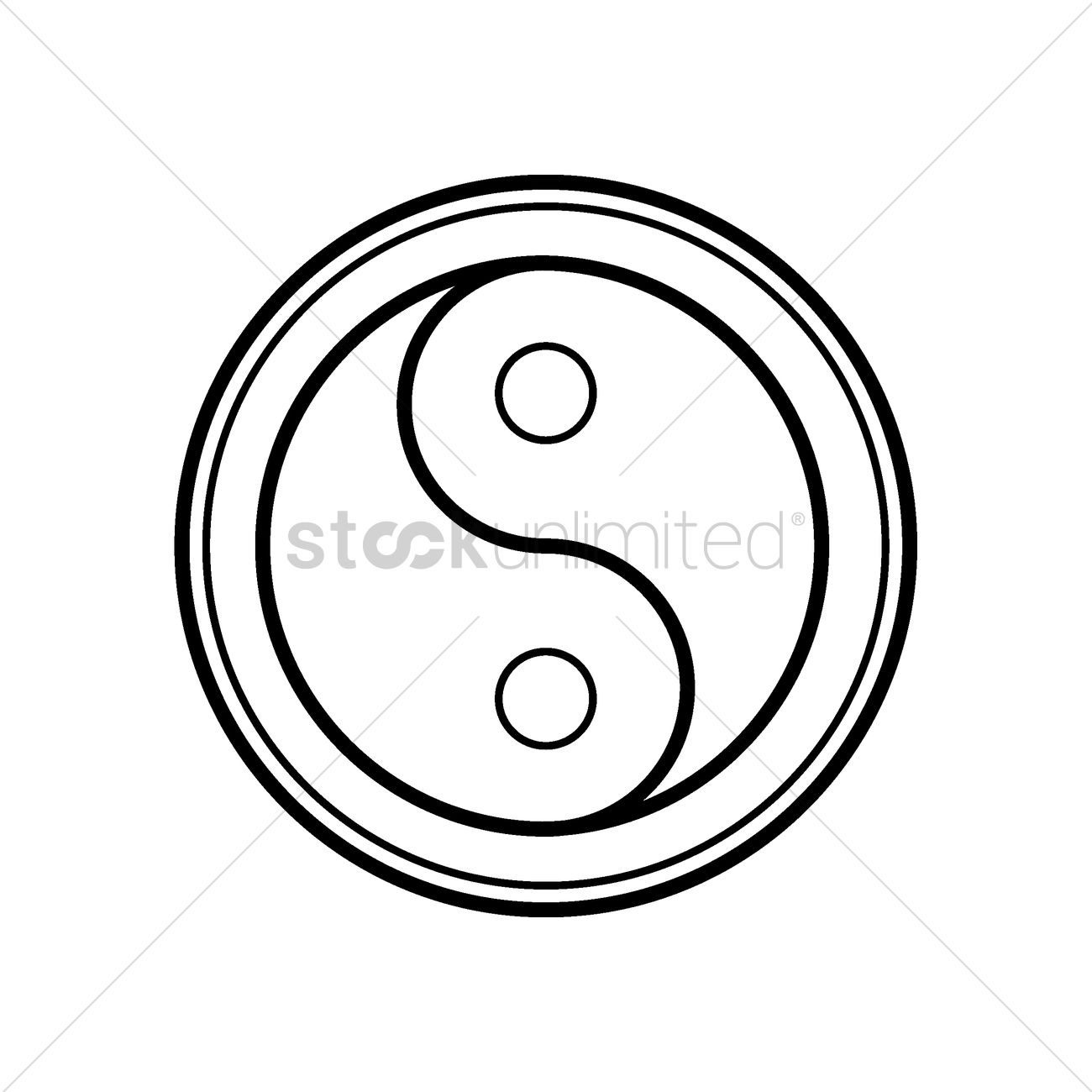 1300x1300 Yin Yang Symbol Vector Image