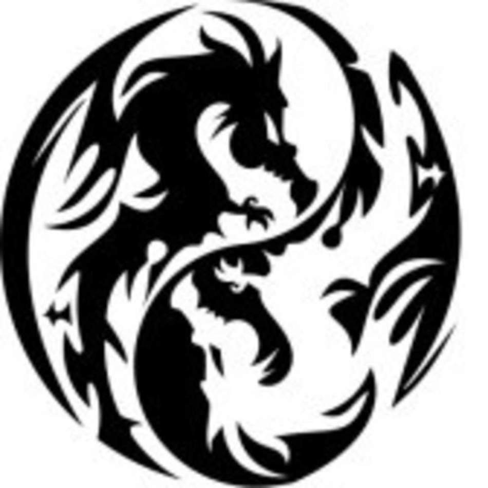 950x950 Dragon Drawing Yin Yang Symbols Free Image