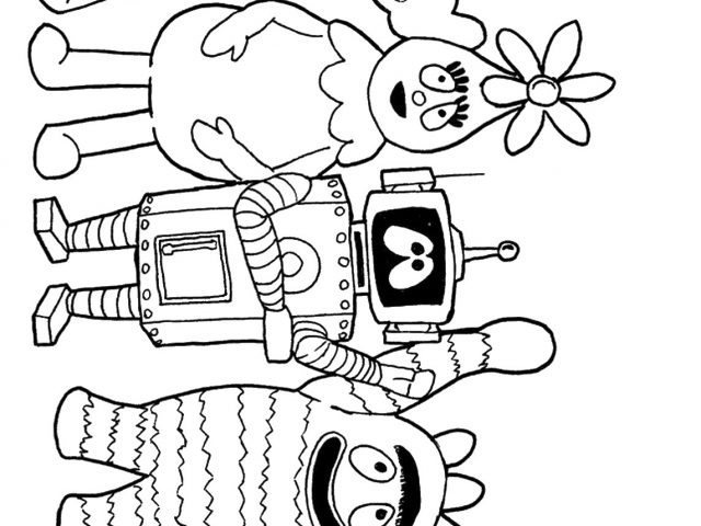 640x480 Awesome Yo Gabba Gabba Coloring Pages Free Coloring Book