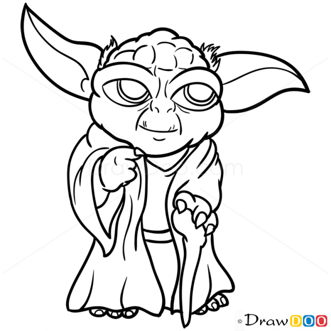665x665 how to draw yoda, chibi star wars geek fun stuff in yoda
