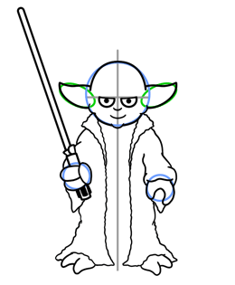 260x315 How To Draw Yoda From Star Wars