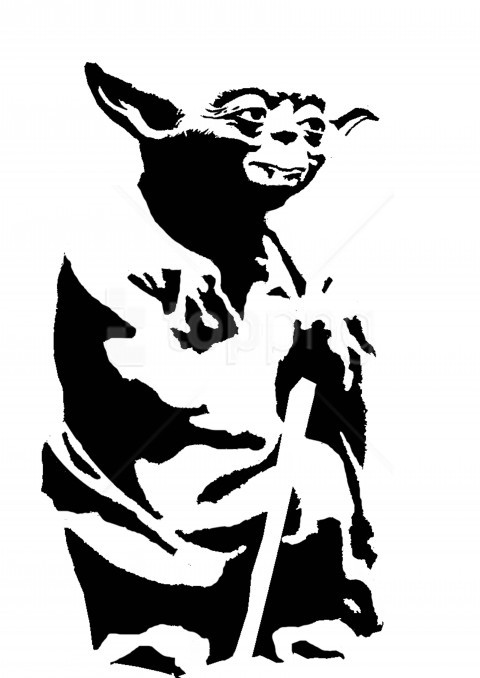 480x678 Download Yoda Png Black And White S Clipart Png Photo Toppng