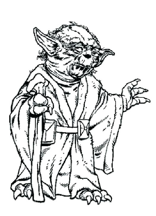 526x727 Yoda With Lightsaber Coloring
