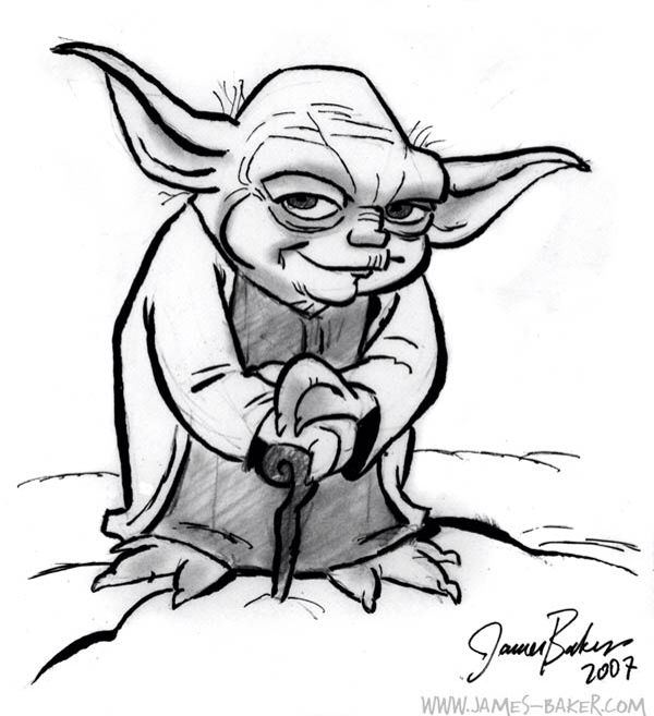600x657 Yoda Drawing, Pencil, Sketch, Colorful, Realistic Art Images
