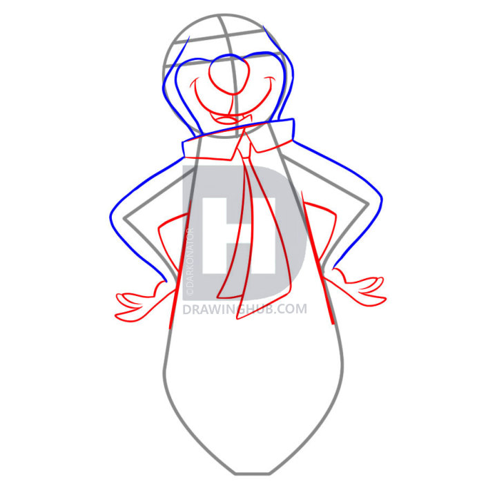 720x720 How To Draw Yogi Bear, Step