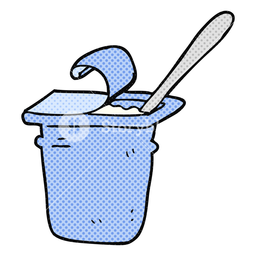 1000x1000 Freehand Drawn Cartoon Yogurt Royalty Free Stock Image