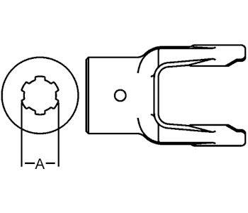 350x300 Implement Yoke Spline Bore Wpin Hole Part No A Amazon