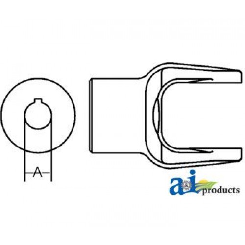 500x500 Walterscheid P Series Implement Yoke, Round Bore W