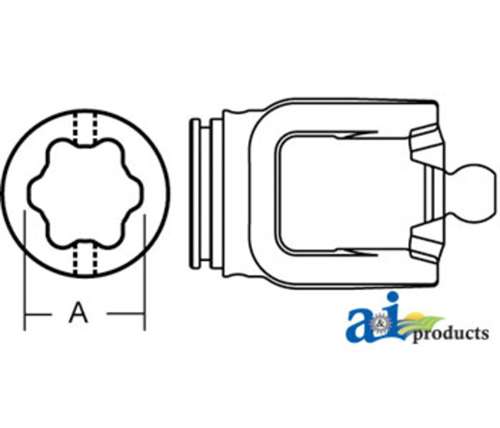 500x428 A Walterscheid, Outer Profile Yoke