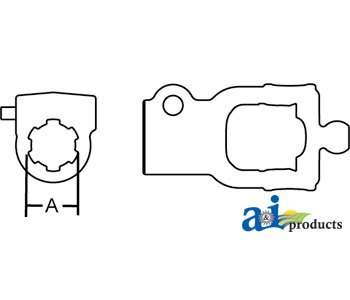 350x300 A A Tractor Yoke, Splined