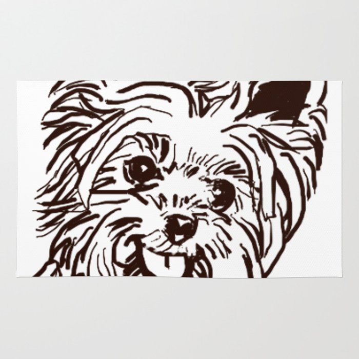 700x700 The Yorkie Dog Love Of My Life! Rug