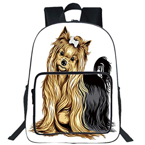 466x466 Iprint Large Casual Backpack,yorkie,realistic