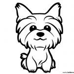 150x150 Yorkie Coloring Pages Inks Drawing