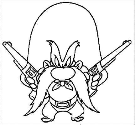 431x400 yosemite sam coloring pages