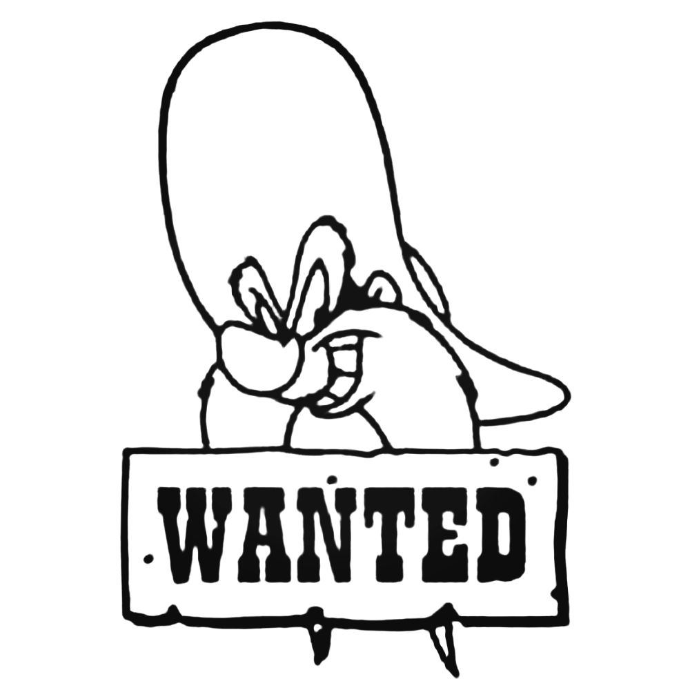 1000x1000 Yosemite Sam Wanted Decal Sticker