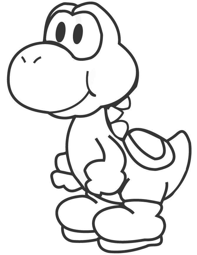 Yoshi Drawing Step By Step