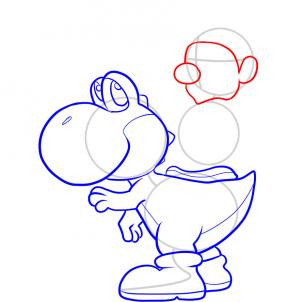302x302 How To Draw Mario And Yoshi, Step