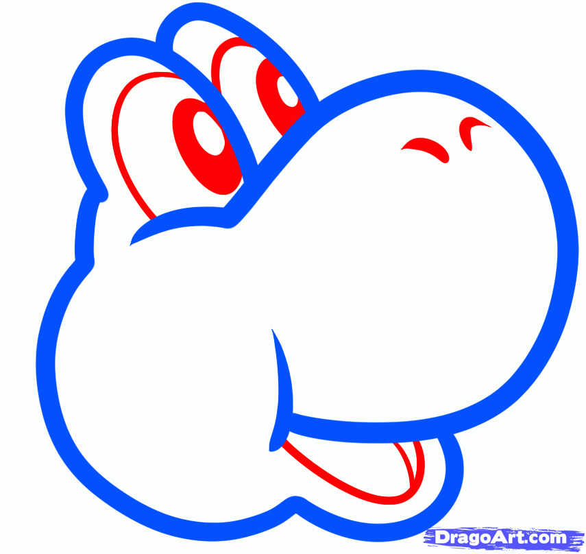 855x808 How To Draw Yoshi Easy, Step