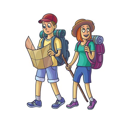 416x416 Family Young Couple In The Campaign Premium Clipart