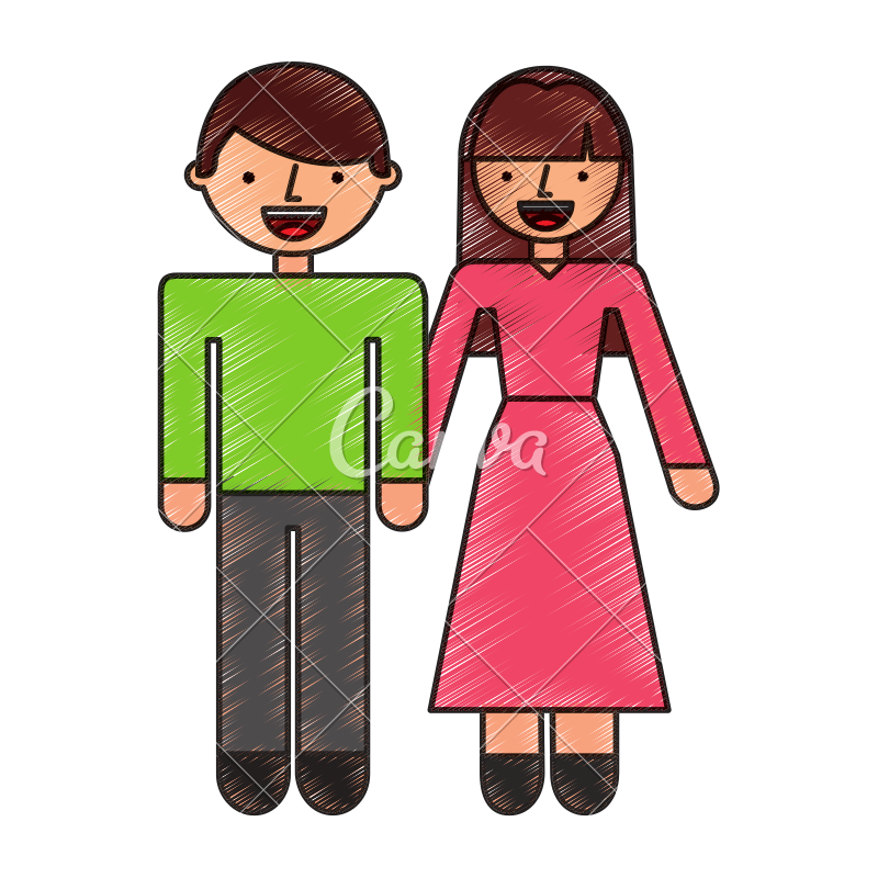 800x800 Young Couple Avatars Characters