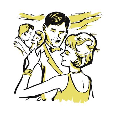 400x400 Young Couple Dancing Art Print