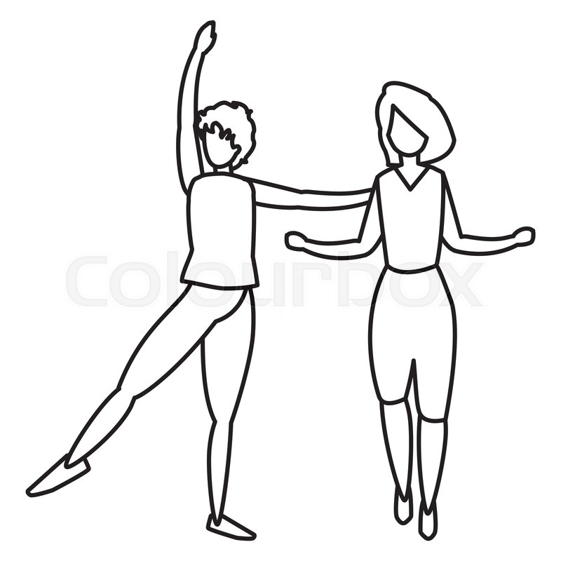 800x800 Young Couple Dancing Flamenco Vector Stock Vector Colourbox