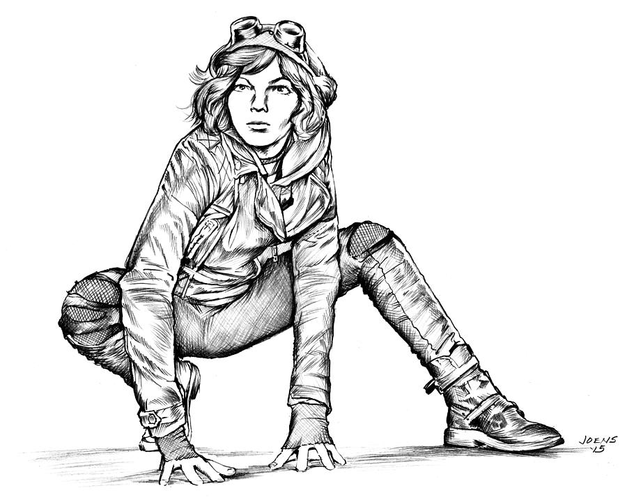 900x720 Young Catwoman Drawing