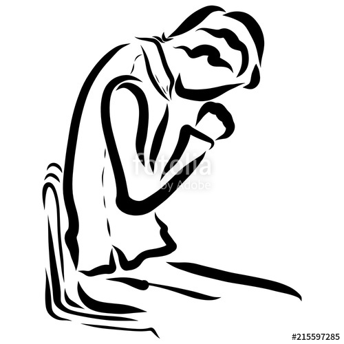 500x500 Praying Young Man Sitting On A Chair Stock Photo And Royalty Free