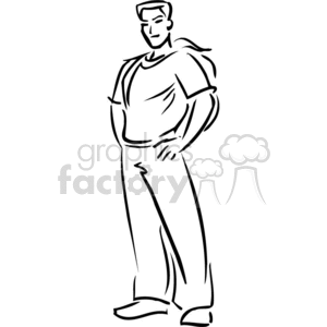 300x300 Black And White Young Man Student Clipart Royalty Free Clipart