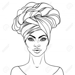 250x250 Young Black Woman Drawing With Crown Line Sketch Art Iydunetwork