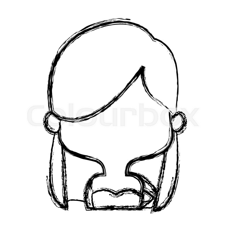 800x800 Young Woman Portrait Hairstyle Lady Stock Vector Colourbox