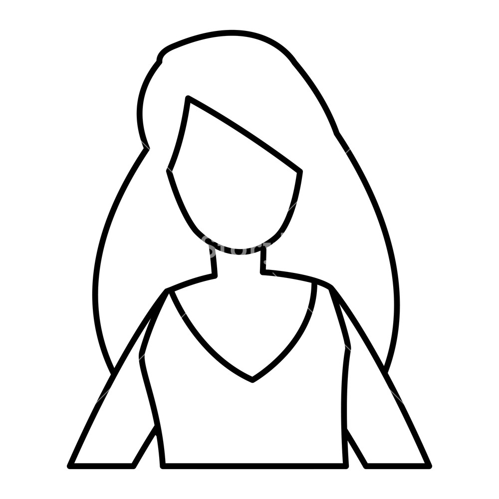 1000x1000 Young Woman Modeling Character Vector Illustration Design Royalty