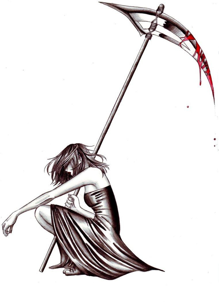 762x1048 death drawings beautiful death as a young woman