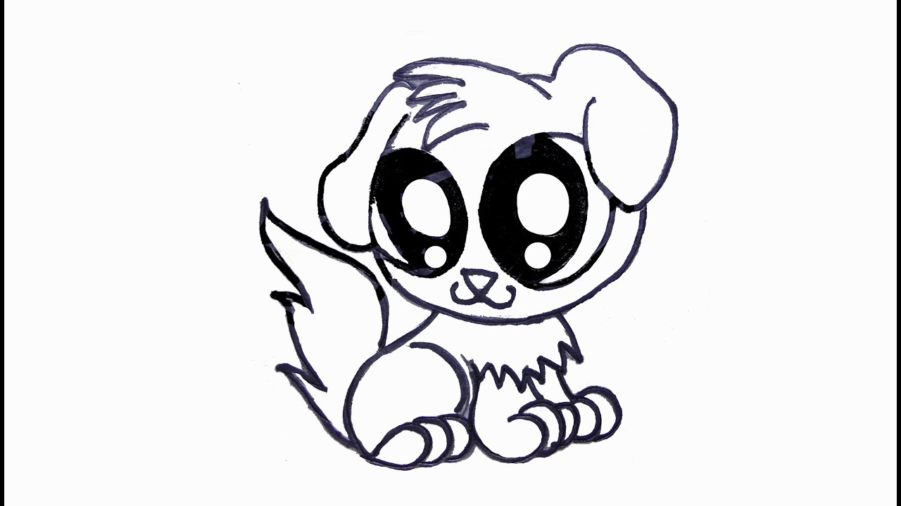 1280x720 Cute Drawing For Kids And How To Draw A Cute Puppy