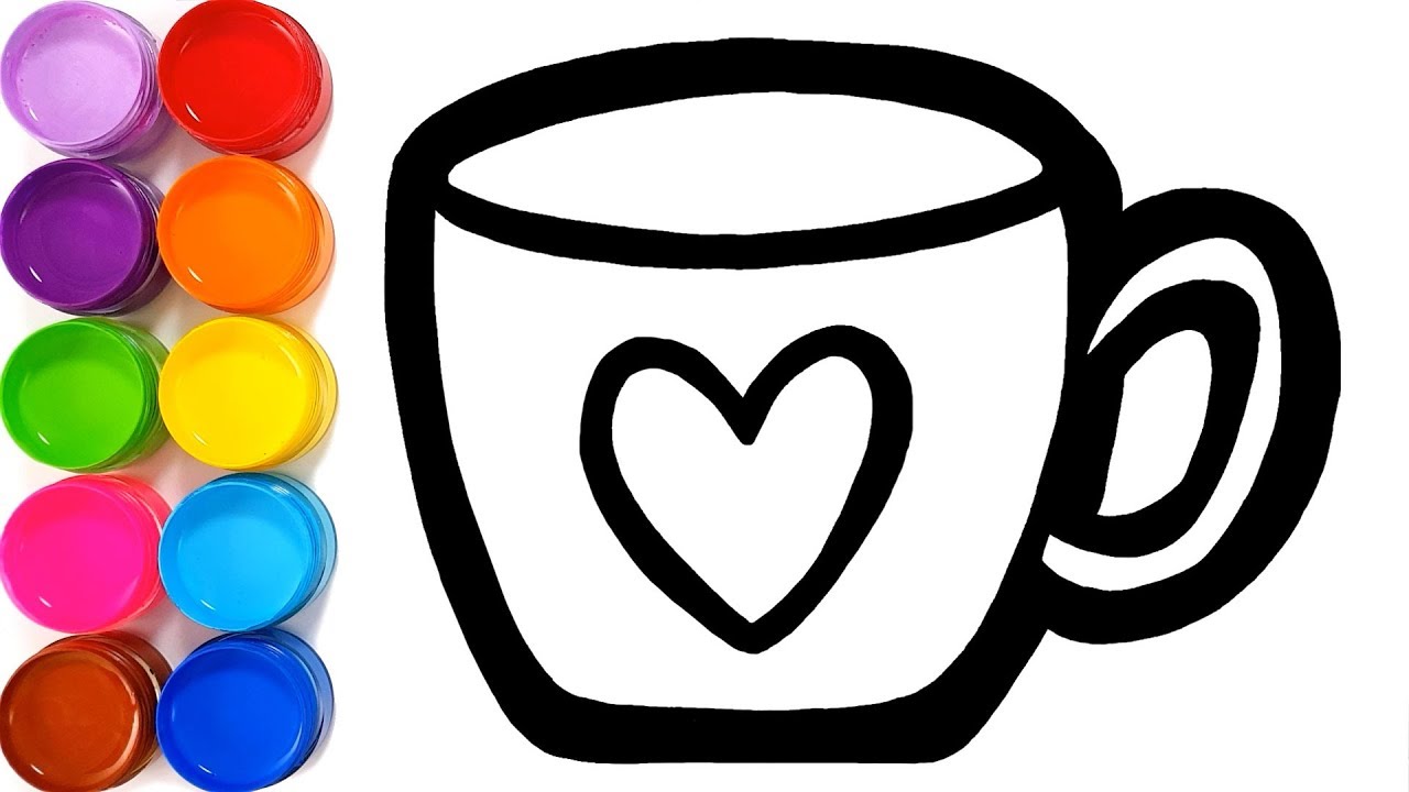 1280x720 Glitter Cup And Donuts Toycup Coloring And Drawing For Kids