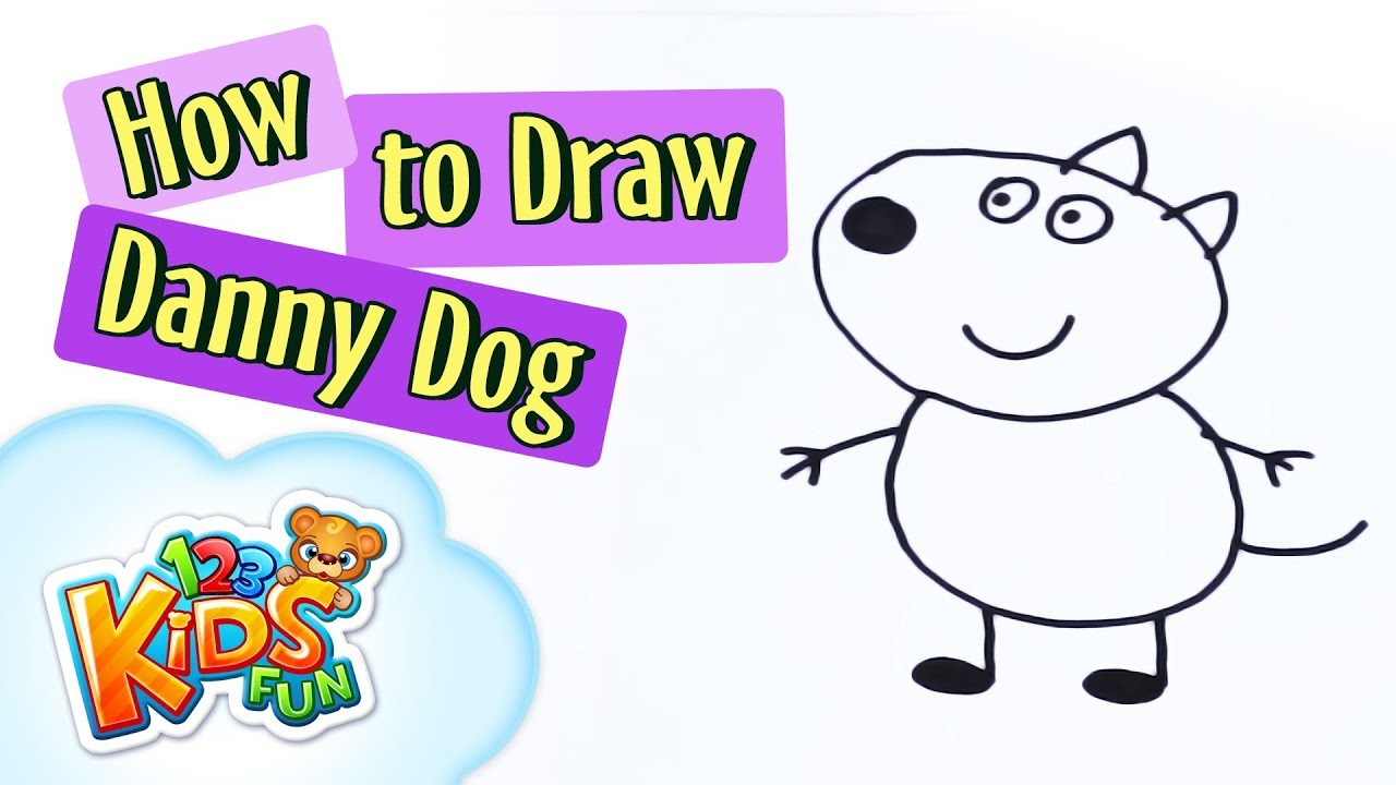 1280x720 How To Draw Danny Dog Peppa Pig Drawing Kids Fun
