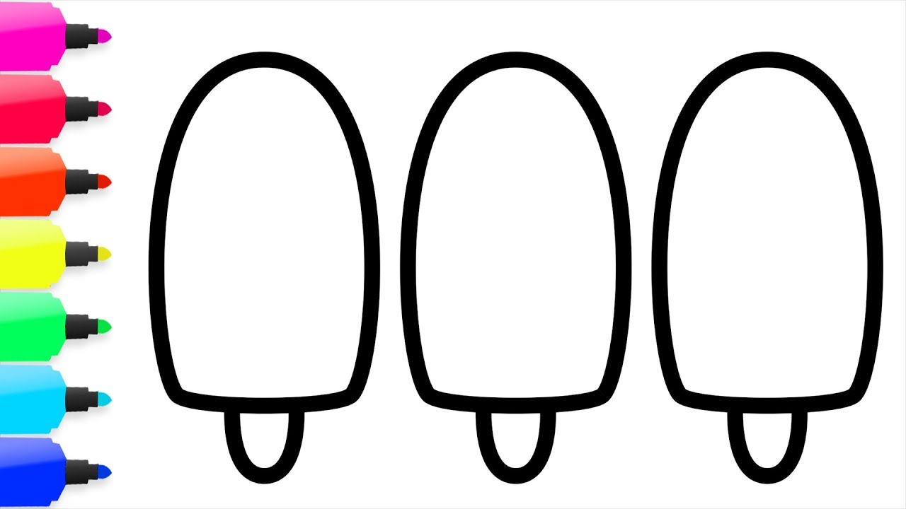 1280x720 Coloring Ice Cream Paint For Toddlers And Drawing For Kids