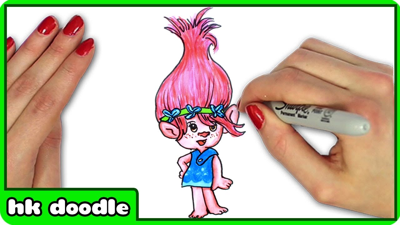 1280x720 How To Draw Princess Poppy From Movie Trolls