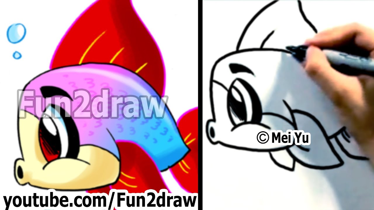1280x720 How To Draw A Cartoon Fish