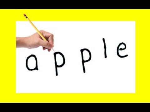480x360 How To Draw An Apple Using The Same Words Apple Kids Drawing