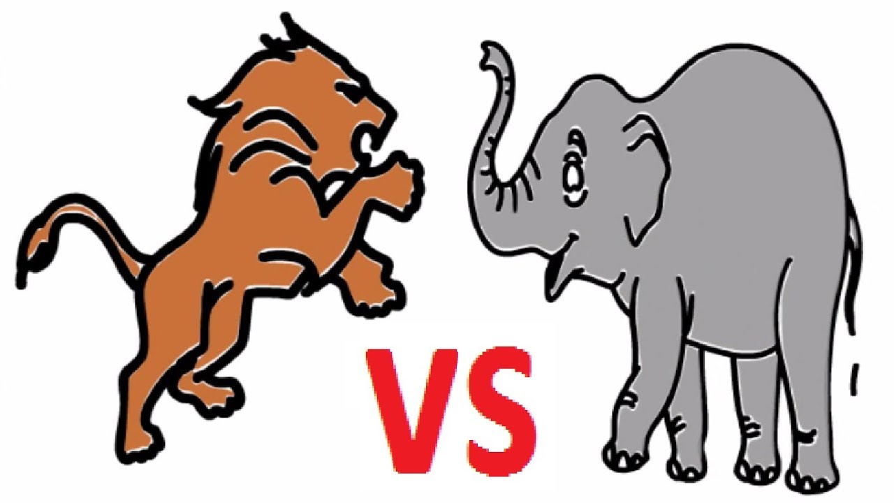 1280x720 Kids Drawing How To Draw Lion And Elephant And Coloring