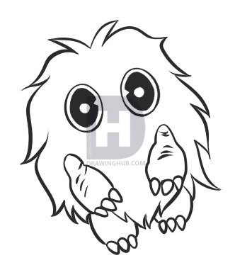 332x381 How To Draw Kuriboh, Step