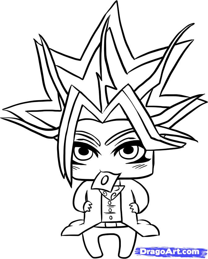 673x838 How To Draw Chibi Yu Gi Oh, Step