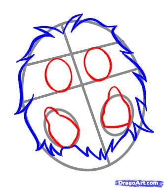 332x381 How To Draw Kuriboh, Step