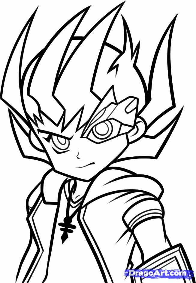 653x941 Step How To Draw Yuma, Yuma Tsukumo From Yu Gi Oh Zexal