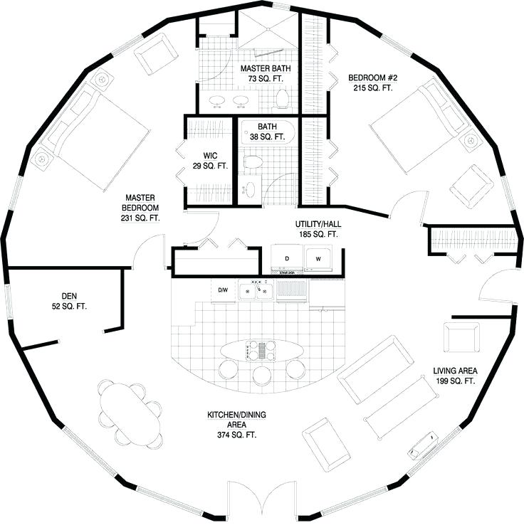 736x738 Yurt Floor Plans