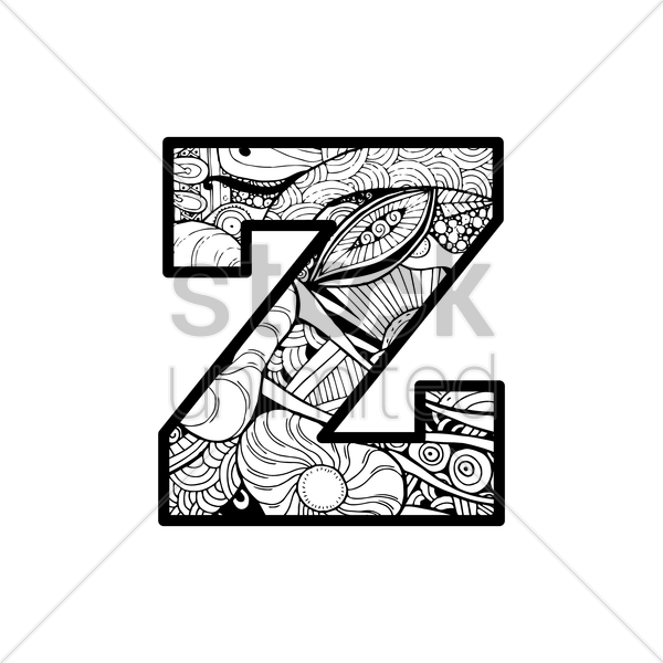 600x600 Letter Z Vector Image
