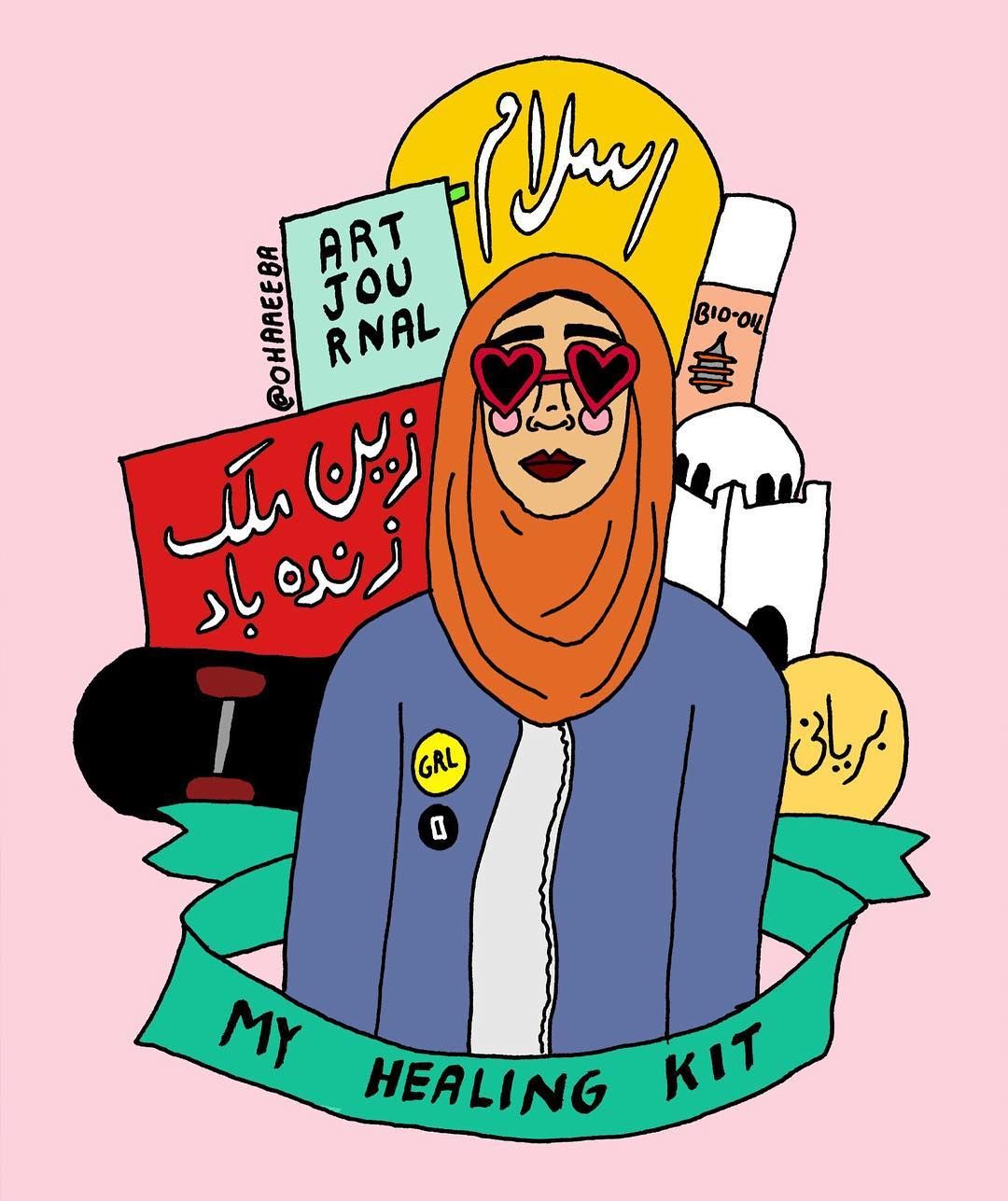 1080x1287 Illustration, Zayn Malik Zindabad, Muslim Artist,hijabi, Artwork