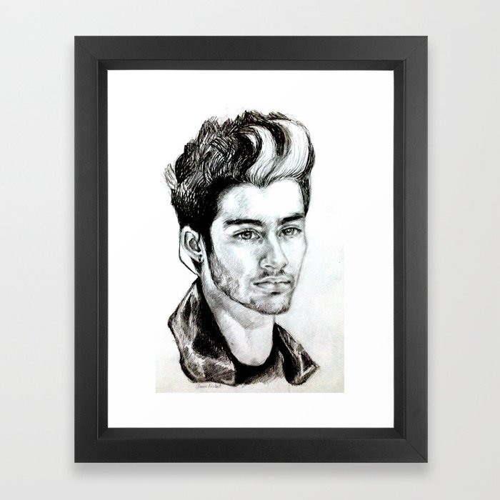 700x700 Zayn Malik Drawing Framed Art Print